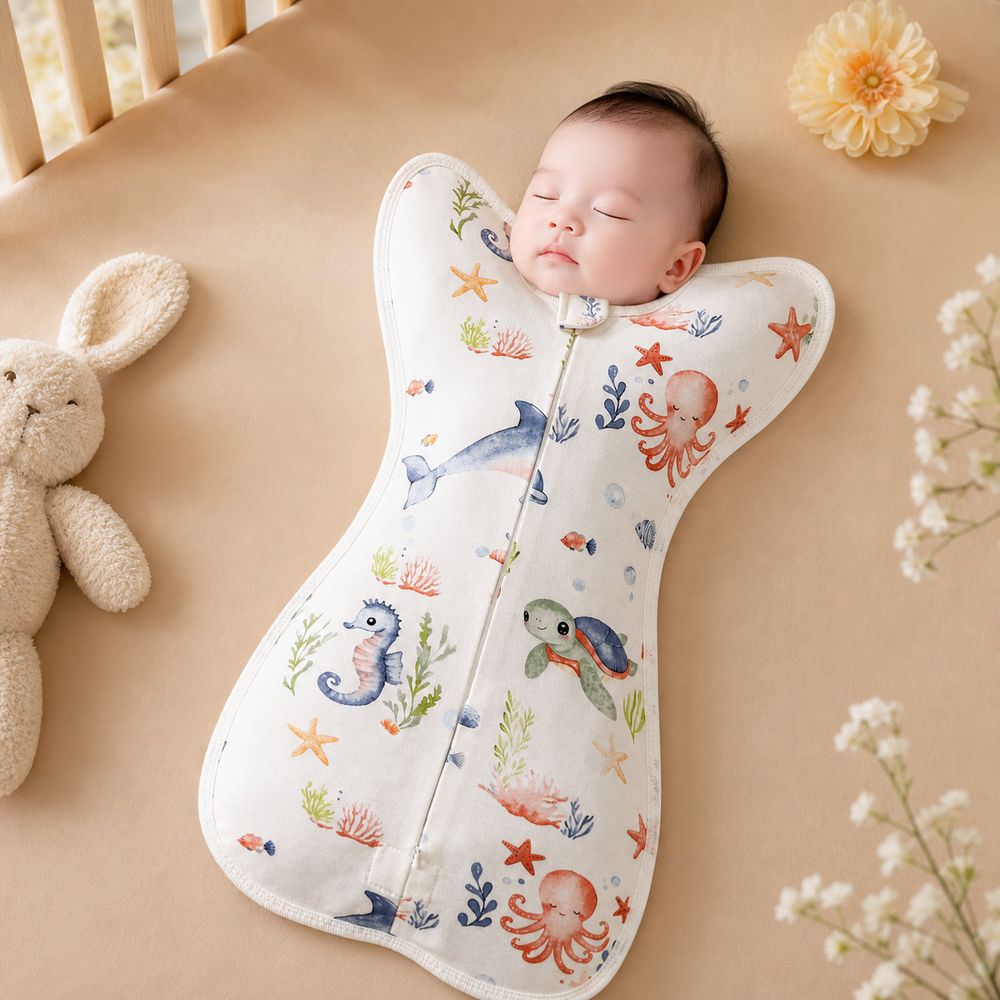 Baby Sleep Sack - Pamuklu Bebek Kundak Battaniyesi, Ürkeşme Önleyici