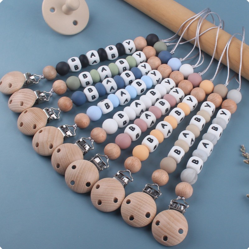 Baby Products Gift - Emzik Zinciri İçin Kişiselleştirilebilir İsimli Silikon