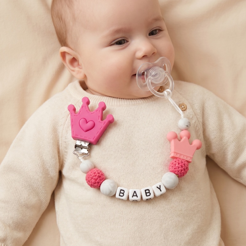 Baby Products Gift - Kişiselleştirilmiş Bebek Emzik Klipsi Özel Ad