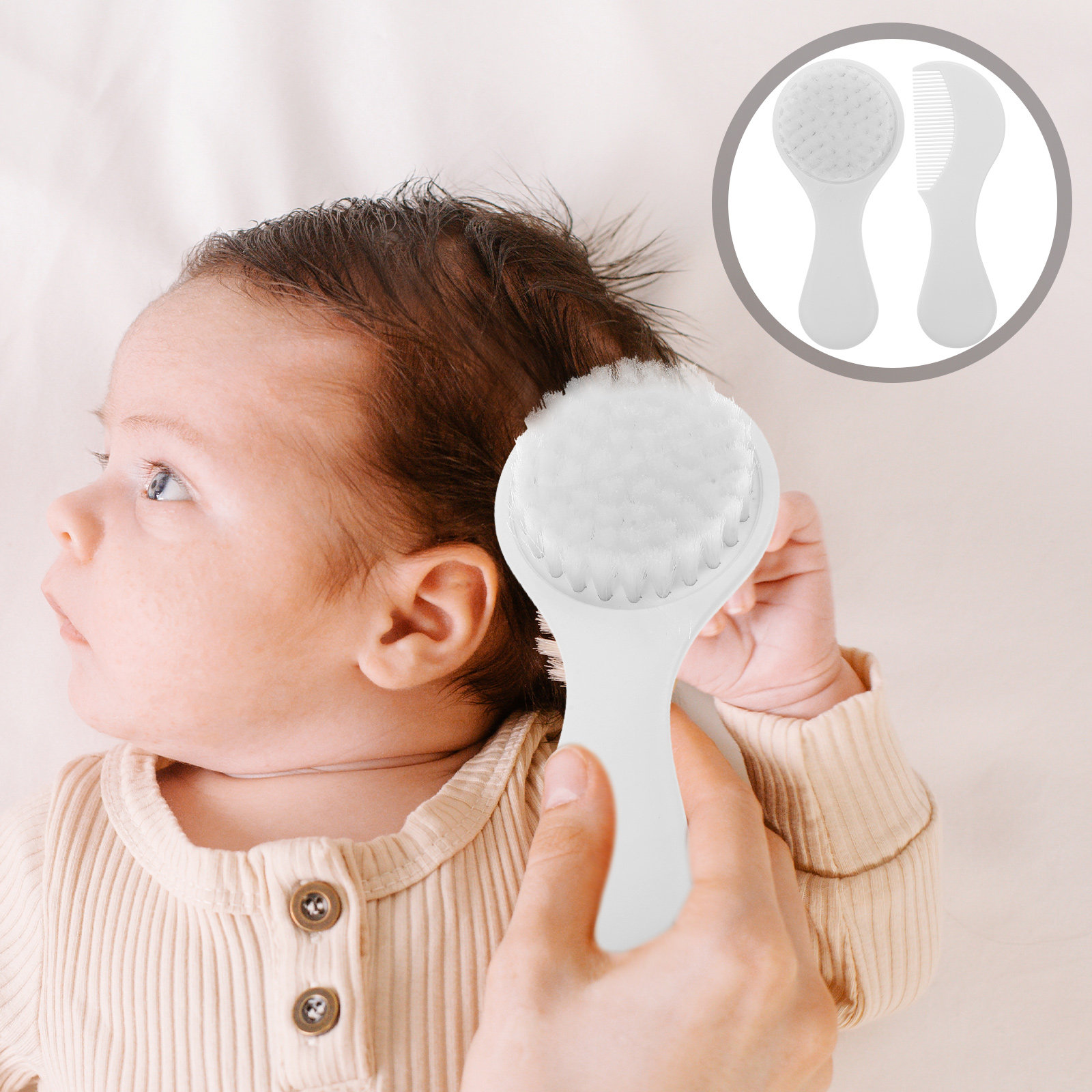 Baby Products Kit For Newborn - 2 Adet Bebek Saç Fırçası Yenidoğan